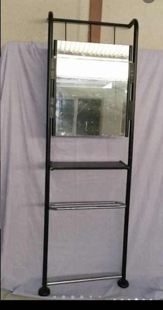 Recibidor metálico antiguo cristal rajado