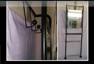 Recibidor metálico antiguo cristal rajado