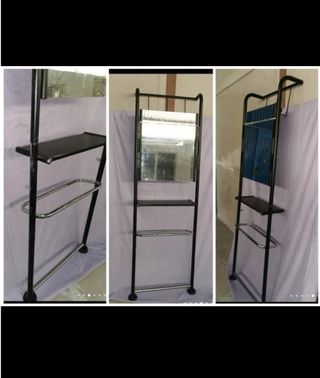 Recibidor metálico antiguo cristal rajado