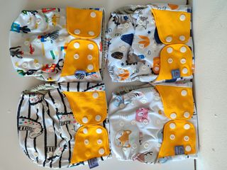 Lote 8 pañales de tela reutilizables