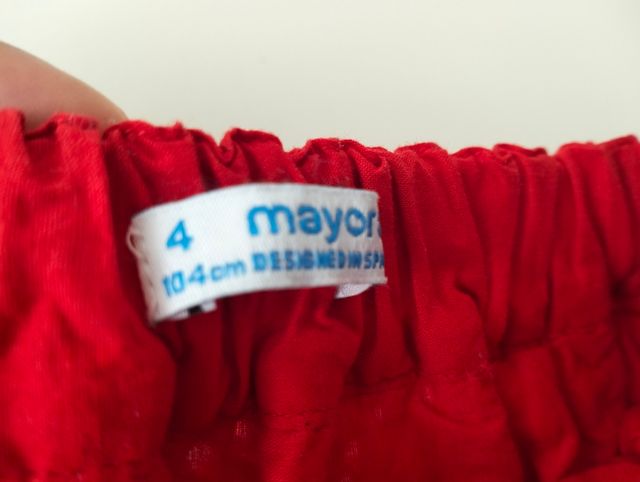 Falda roja Mayoral volantes niña 3-4 años