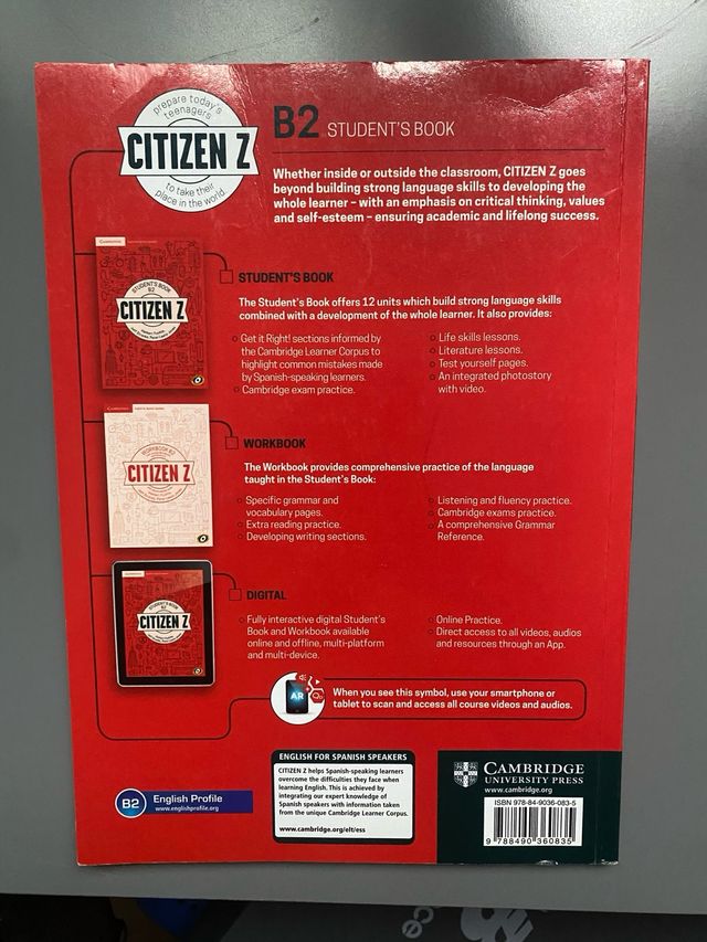 LIBRO INGLÉS 3ºESO (Citizen Z B2)