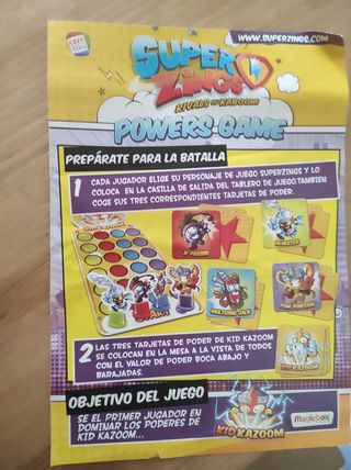 Juego Superzings 