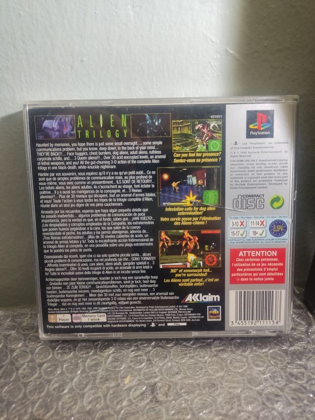 Alien Trilogy Platinum PS1 PAL ESP