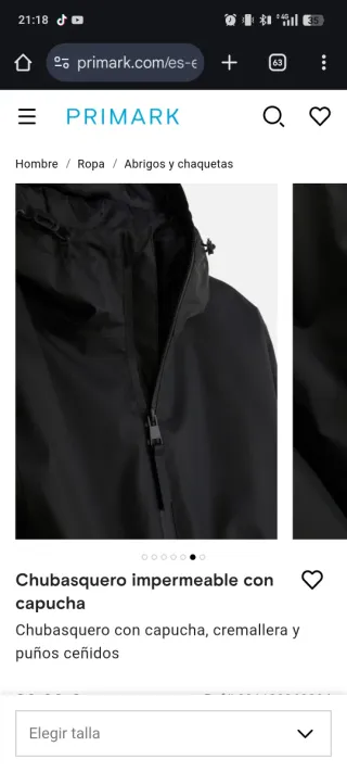 Parka impermeable de mujer y Chubasquero de hombre