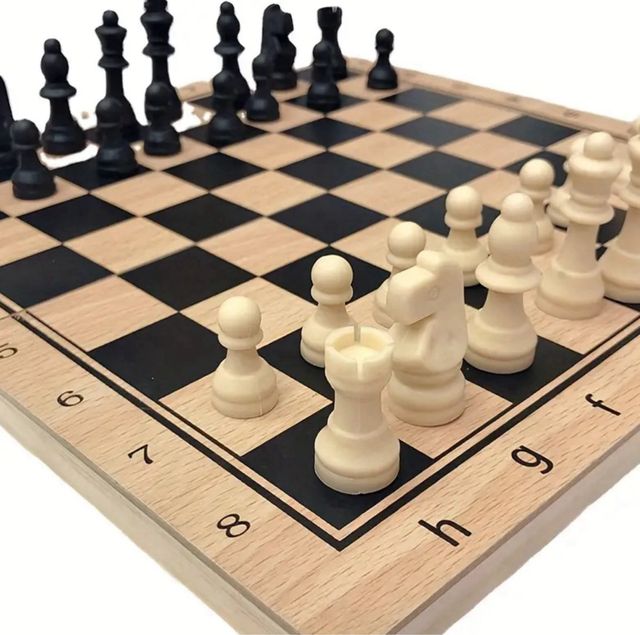Set de ajedrez de madera 3 en 1