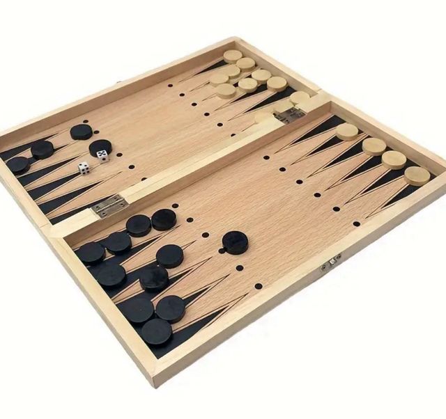 Set de ajedrez de madera 3 en 1