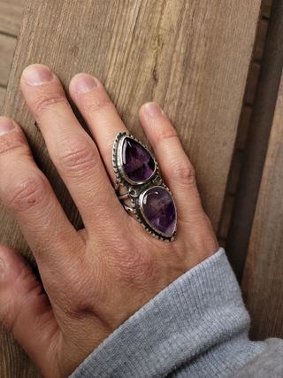 Anillo Dúo Amatistas