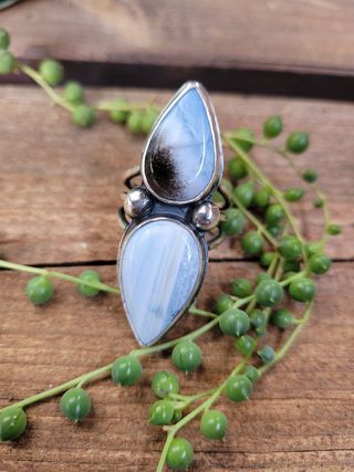 Anillo Opalos Azules