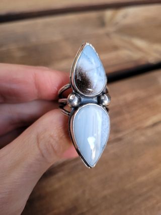 Anillo Opalos Azules