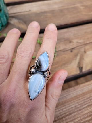 Anillo Opalos Azules