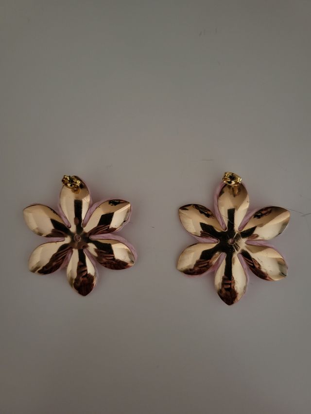 Pendientes flor Mango fucsia y rosa