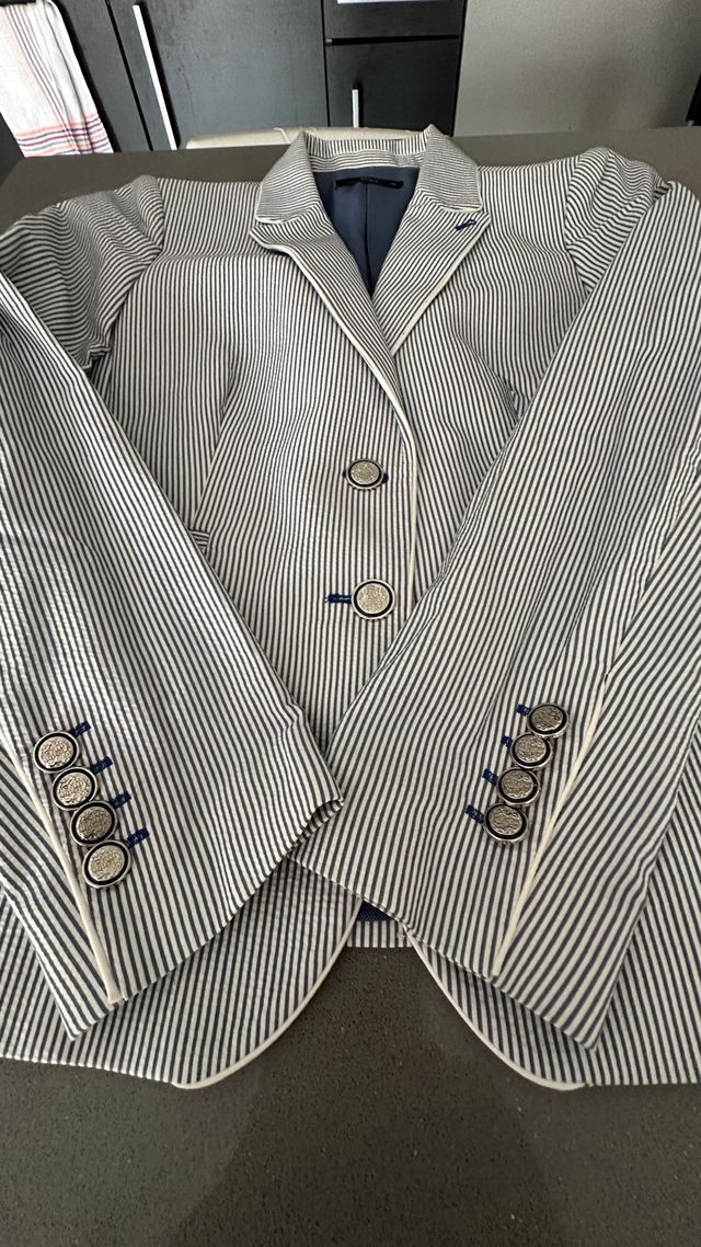 Blazer a rayas azules “Yera”