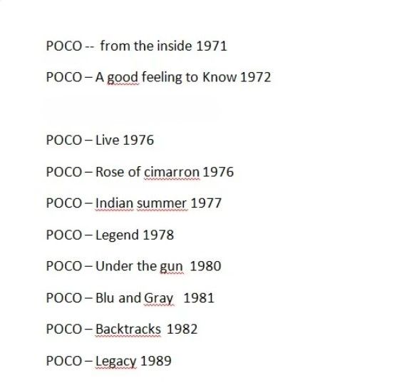 Lotto 10 lP Country Music POCO