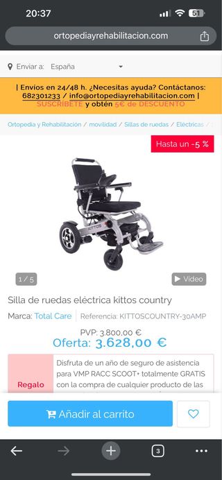 Silla de ruedas electrica