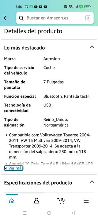 Radio DVD WV Touareg y WV T5 multivan