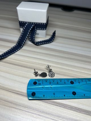 pendientes de plata 925 mariquita