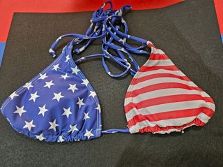 Bikini Mujer con estampado de Bandera Am