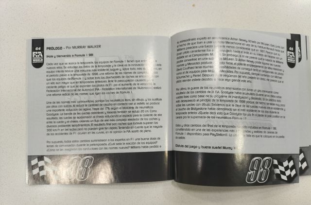 Manual Play Station 1 Formula 1 '98