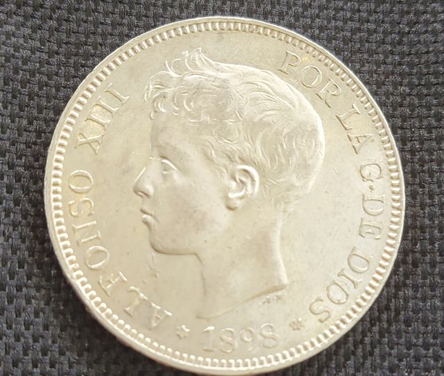 Sin Circular 5 pesetas 1898 Alfonso Xlll