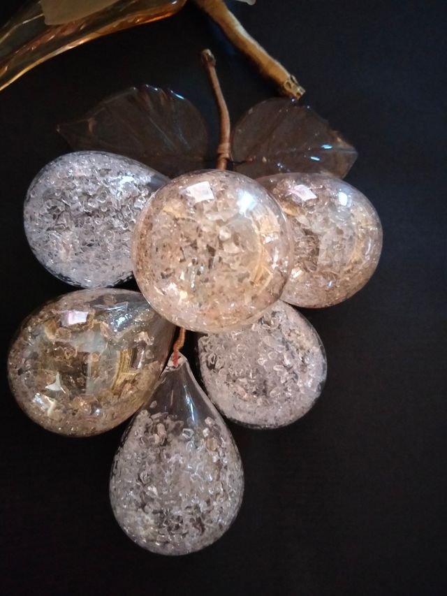 2 applicazioni di fiori in vetro di murano.vintage