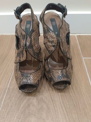 Sandalias Piel Mango Animal Print 