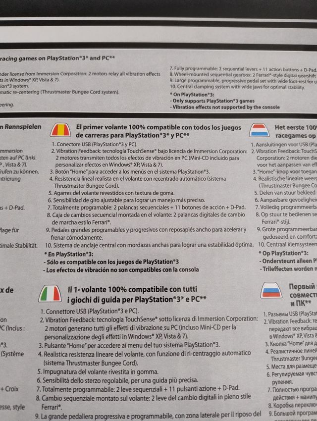 Volante Thrustmaster Ferrari PC/PS3