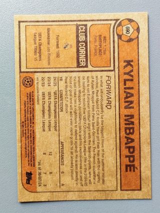 Cromo Mbappe Real Madrid Living Set Topp