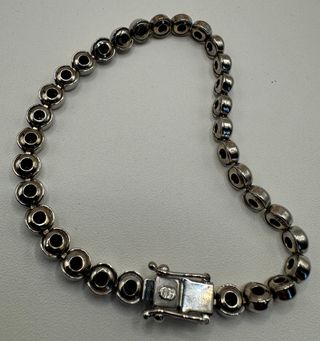 Pulsera riviere de oro de 18 kt con diamantes