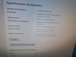 W10 PC HP ProDesk 400 G3 MT I5 8GB RAM