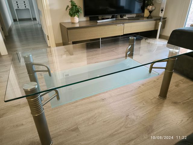 Mesa de centro cristal 