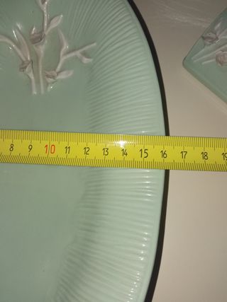 Joyero y Bandeja Cerámica Porcelana.
