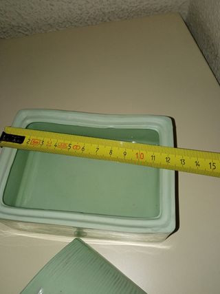  Joyero y Bandeja Cerámica Porcelana.
