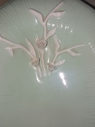  Joyero y Bandeja Cerámica Porcelana.