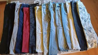 Lote pantalones vaqueros T.36