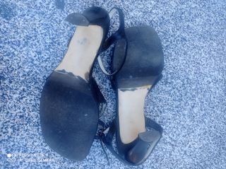 Sandalias  de tacón  negras