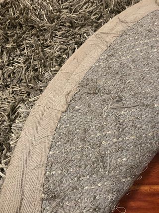 Alfombra, redonda gris