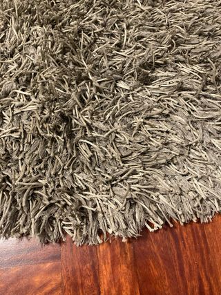 Alfombra, redonda gris