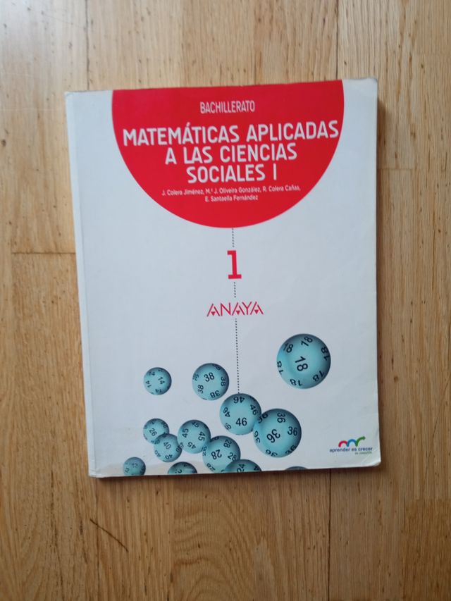 Libro de matemáticas de primero de Bachi