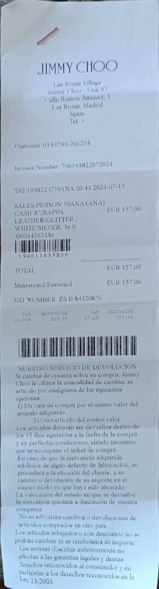 Zapatillas piel 36 Jimmy Choo Nuevas