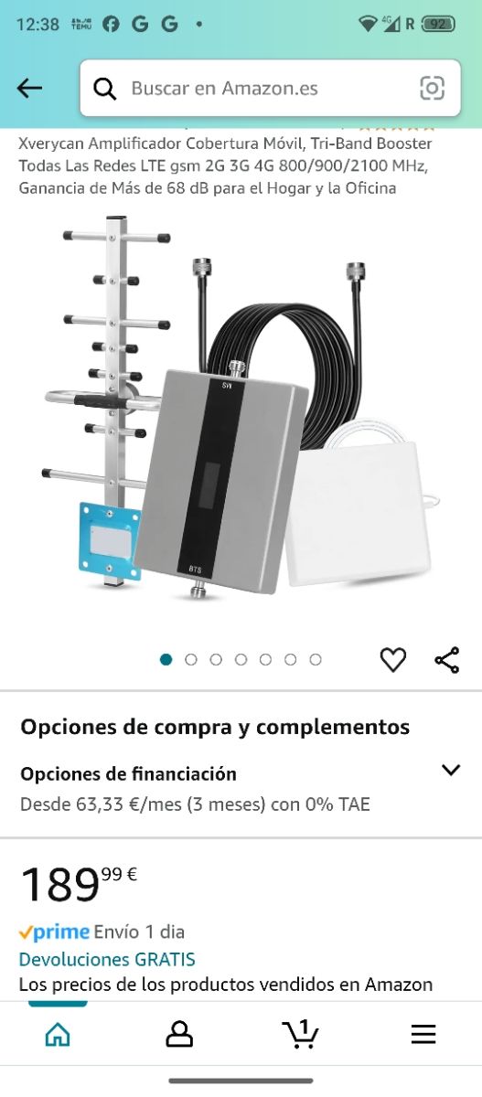 Nikrans Lcd Potenciador De Cobertura Para Movil Amplificador 4g
