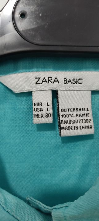 Camisa sin mangas Zara Basic Talla L