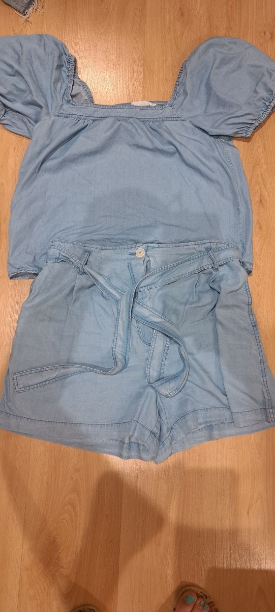 Conjunto lyocell shorts y top