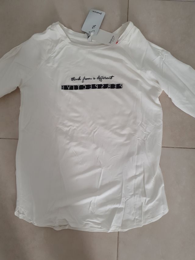 Camiseta blanca talla S Stradivarius