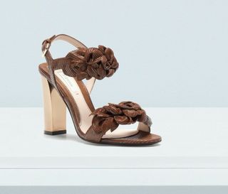 UTERQUE SANDALIAS TACONES FLORES Nuevas - 37 y 39