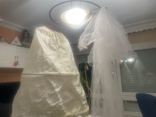 Vestido novia+Velo+Cancán