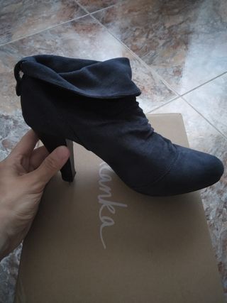 Botines azules de terciopelo 