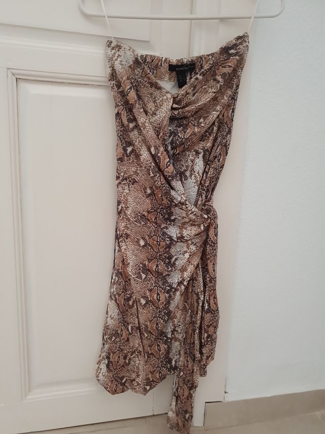 Vestido estampado serpiente Mango