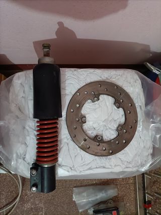 Ammortizzatore + disco freno vespa px