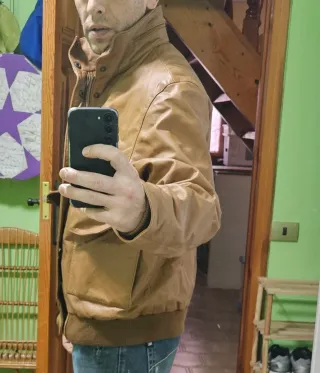 Cazadora piel hombre